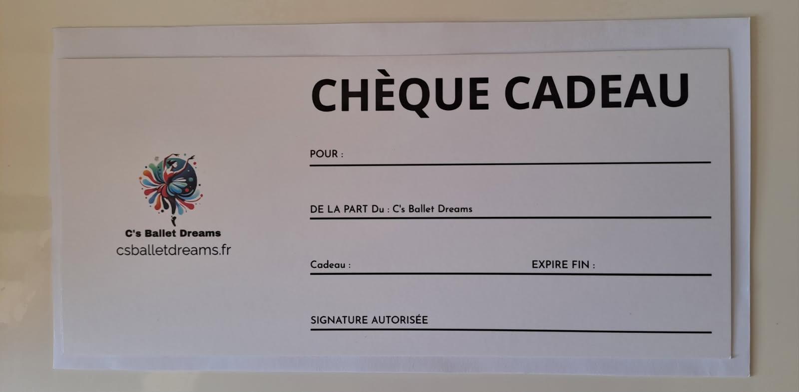 Aperçu officiel du Chèque Cadeau de l'association C's Ballet Dreams
